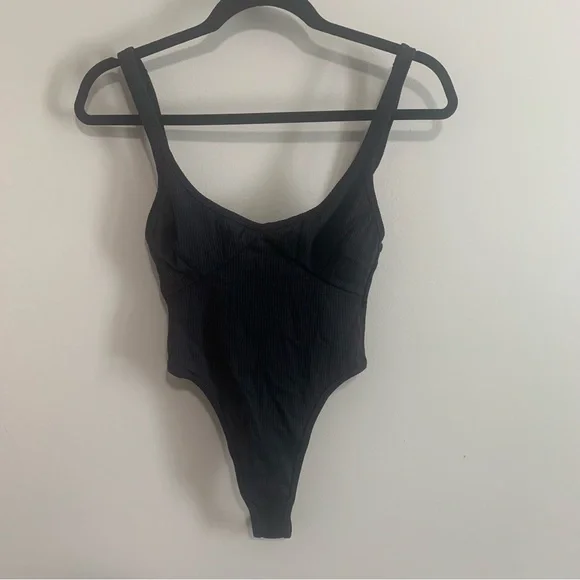 For Love & Lemons Clara Retro Ribbed Thong Bodysuit - Picture 10 of 13